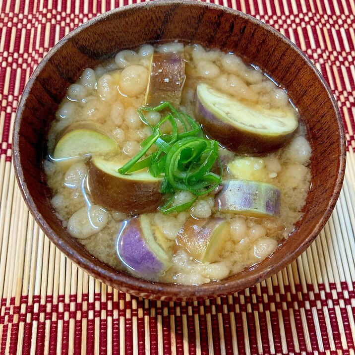 ♦️なすと天かすのお味噌汁